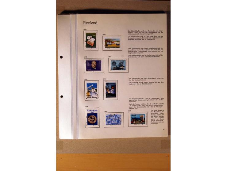 1851/1978, vorwiegend gestempelte Sammlung in "Sprechenden Behrens-Alben", dabei Dänemark Mi.-Nr. 3-6 gestempelt, 10 gestempe