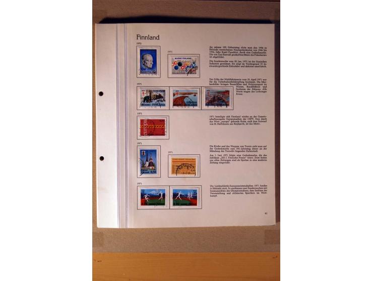 1851/1978, vorwiegend gestempelte Sammlung in "Sprechenden Behrens-Alben", dabei Dänemark Mi.-Nr. 3-6 gestempelt, 10 gestempe