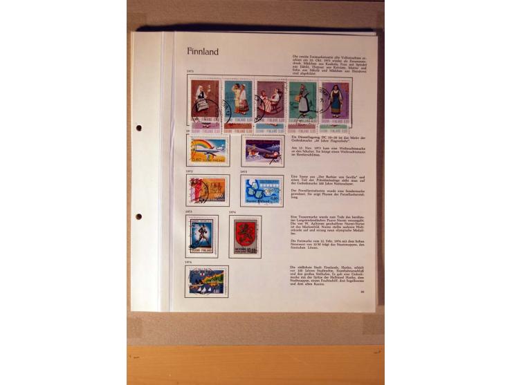 1851/1978, vorwiegend gestempelte Sammlung in "Sprechenden Behrens-Alben", dabei Dänemark Mi.-Nr. 3-6 gestempelt, 10 gestempe