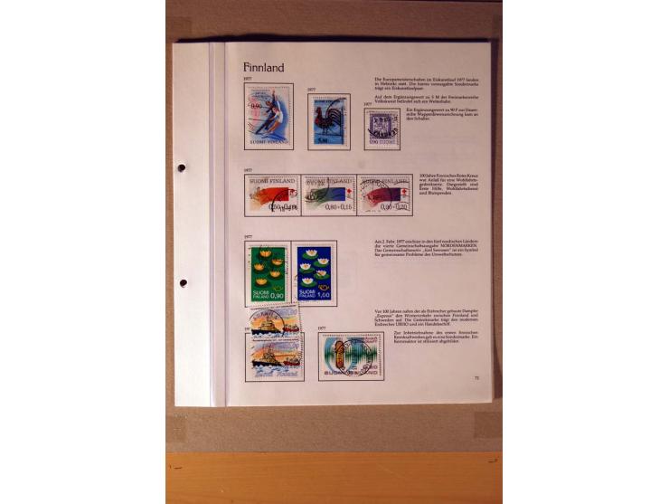 1851/1978, vorwiegend gestempelte Sammlung in "Sprechenden Behrens-Alben", dabei Dänemark Mi.-Nr. 3-6 gestempelt, 10 gestempe