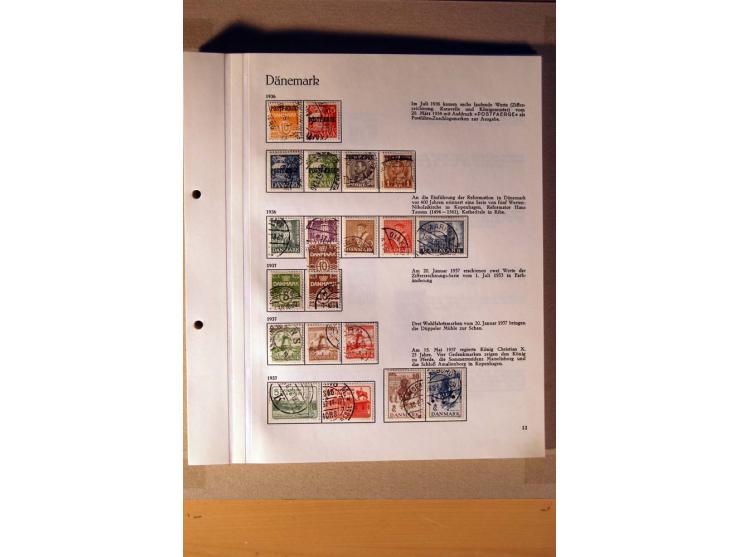 1851/1978, vorwiegend gestempelte Sammlung in "Sprechenden Behrens-Alben", dabei Dänemark Mi.-Nr. 3-6 gestempelt, 10 gestempe