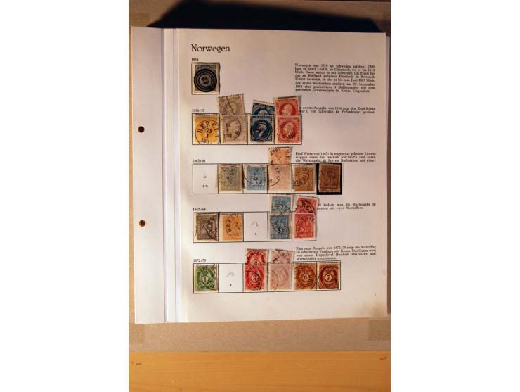 1851/1978, vorwiegend gestempelte Sammlung in "Sprechenden Behrens-Alben", dabei Dänemark Mi.-Nr. 3-6 gestempelt, 10 gestempe