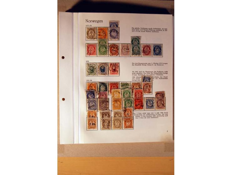 1851/1978, vorwiegend gestempelte Sammlung in "Sprechenden Behrens-Alben", dabei Dänemark Mi.-Nr. 3-6 gestempelt, 10 gestempe