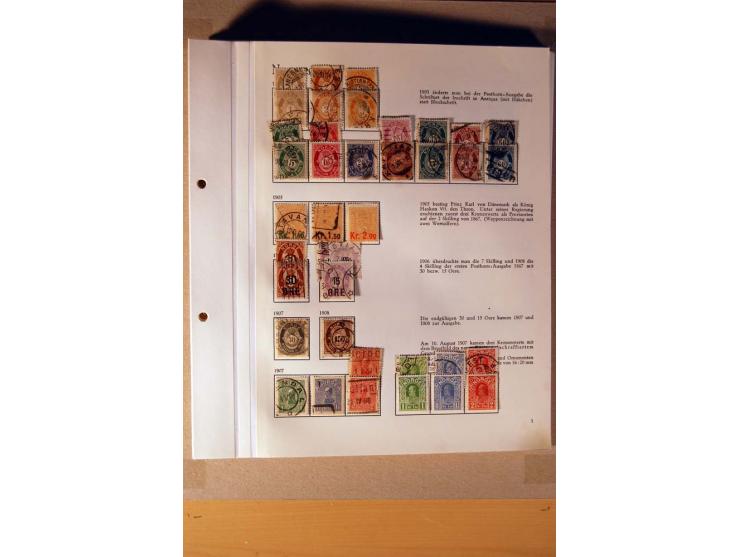1851/1978, vorwiegend gestempelte Sammlung in "Sprechenden Behrens-Alben", dabei Dänemark Mi.-Nr. 3-6 gestempelt, 10 gestempe