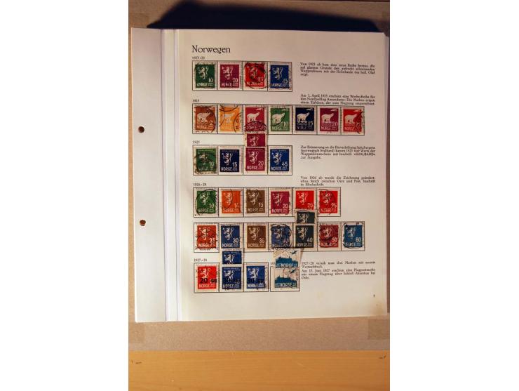 1851/1978, vorwiegend gestempelte Sammlung in "Sprechenden Behrens-Alben", dabei Dänemark Mi.-Nr. 3-6 gestempelt, 10 gestempe