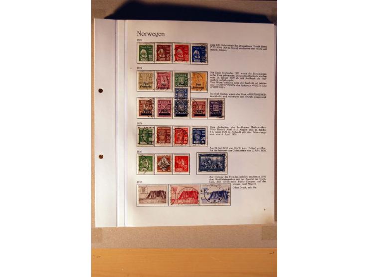 1851/1978, vorwiegend gestempelte Sammlung in "Sprechenden Behrens-Alben", dabei Dänemark Mi.-Nr. 3-6 gestempelt, 10 gestempe