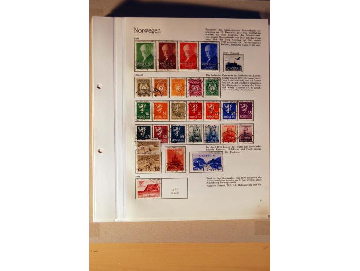 1851/1978, vorwiegend gestempelte Sammlung in "Sprechenden Behrens-Alben", dabei Dänemark Mi.-Nr. 3-6 gestempelt, 10 gestempe