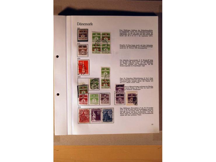 1851/1978, vorwiegend gestempelte Sammlung in "Sprechenden Behrens-Alben", dabei Dänemark Mi.-Nr. 3-6 gestempelt, 10 gestempe