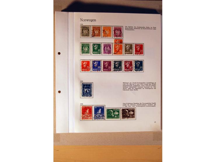 1851/1978, vorwiegend gestempelte Sammlung in "Sprechenden Behrens-Alben", dabei Dänemark Mi.-Nr. 3-6 gestempelt, 10 gestempe