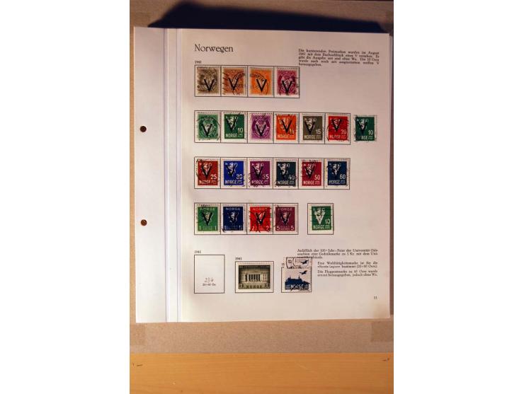 1851/1978, vorwiegend gestempelte Sammlung in "Sprechenden Behrens-Alben", dabei Dänemark Mi.-Nr. 3-6 gestempelt, 10 gestempe