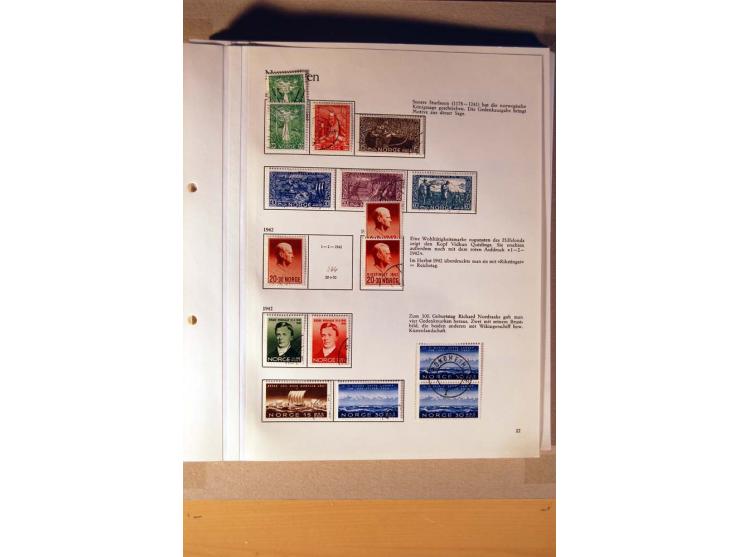 1851/1978, vorwiegend gestempelte Sammlung in "Sprechenden Behrens-Alben", dabei Dänemark Mi.-Nr. 3-6 gestempelt, 10 gestempe