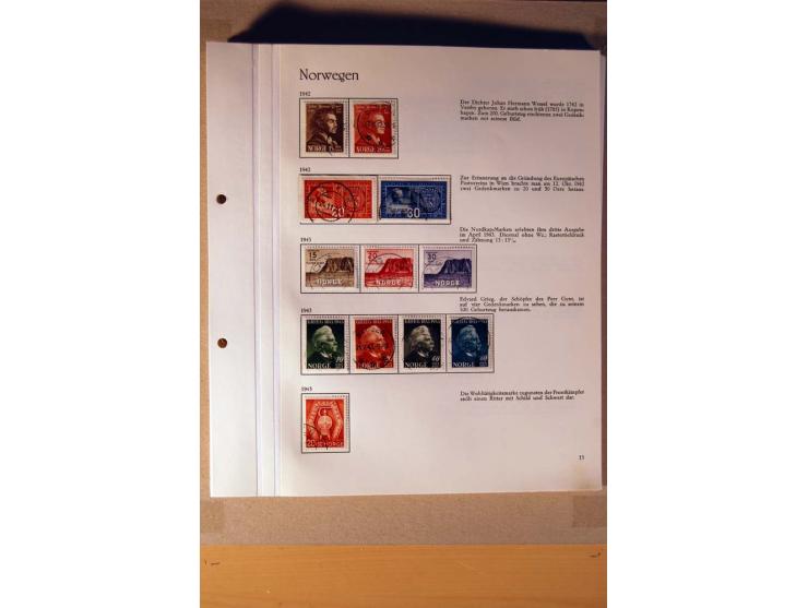 1851/1978, vorwiegend gestempelte Sammlung in "Sprechenden Behrens-Alben", dabei Dänemark Mi.-Nr. 3-6 gestempelt, 10 gestempe