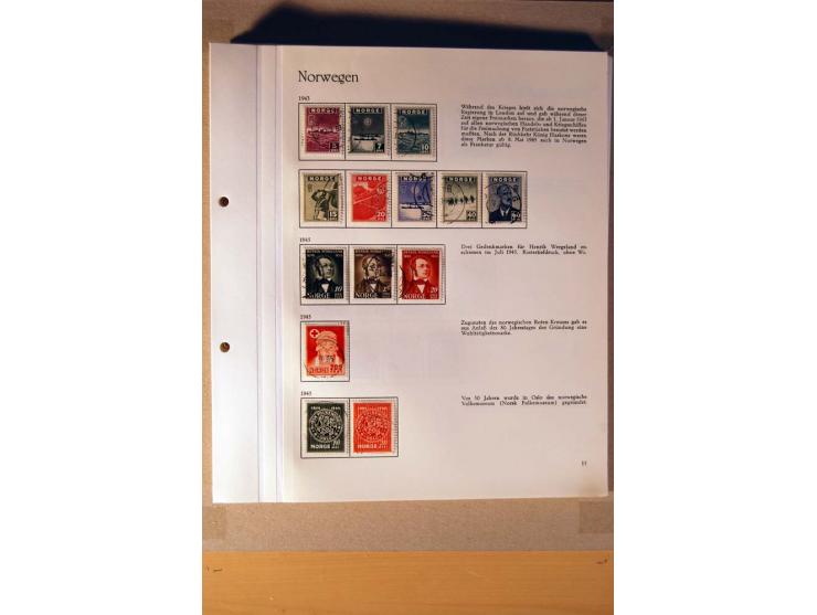 1851/1978, vorwiegend gestempelte Sammlung in "Sprechenden Behrens-Alben", dabei Dänemark Mi.-Nr. 3-6 gestempelt, 10 gestempe