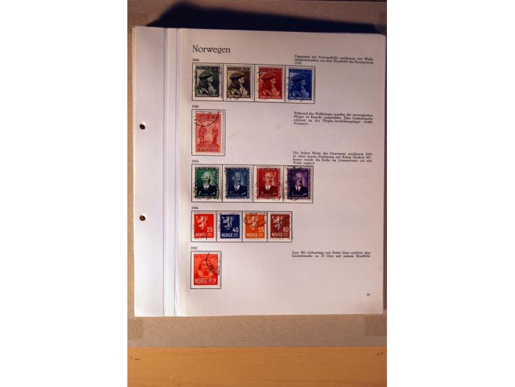 1851/1978, vorwiegend gestempelte Sammlung in "Sprechenden Behrens-Alben", dabei Dänemark Mi.-Nr. 3-6 gestempelt, 10 gestempe