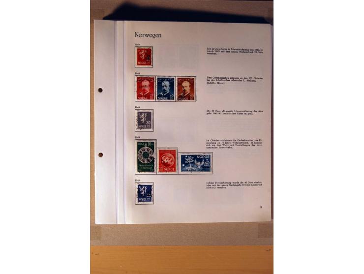 1851/1978, vorwiegend gestempelte Sammlung in "Sprechenden Behrens-Alben", dabei Dänemark Mi.-Nr. 3-6 gestempelt, 10 gestempe
