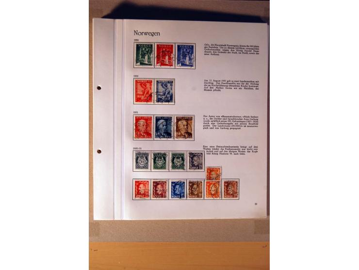 1851/1978, vorwiegend gestempelte Sammlung in "Sprechenden Behrens-Alben", dabei Dänemark Mi.-Nr. 3-6 gestempelt, 10 gestempe