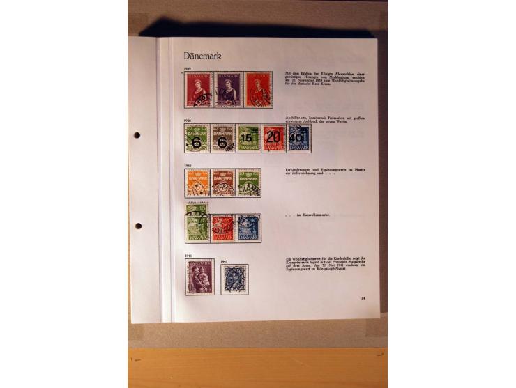 1851/1978, vorwiegend gestempelte Sammlung in "Sprechenden Behrens-Alben", dabei Dänemark Mi.-Nr. 3-6 gestempelt, 10 gestempe