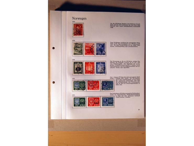 1851/1978, vorwiegend gestempelte Sammlung in "Sprechenden Behrens-Alben", dabei Dänemark Mi.-Nr. 3-6 gestempelt, 10 gestempe