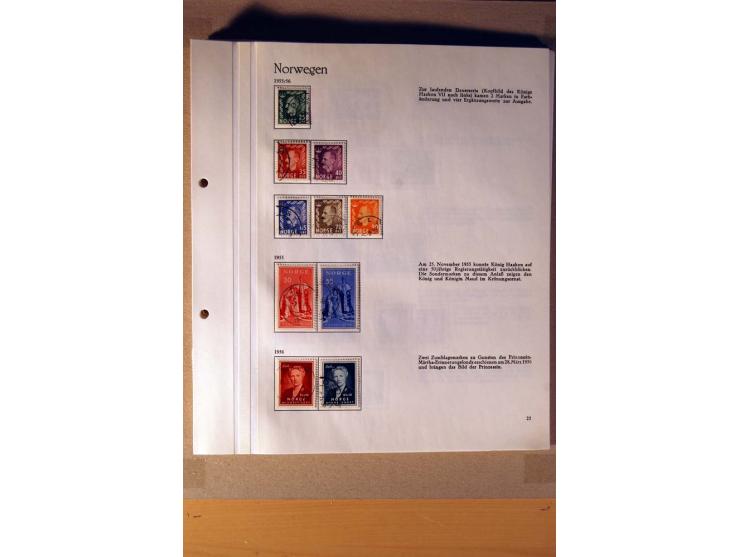 1851/1978, vorwiegend gestempelte Sammlung in "Sprechenden Behrens-Alben", dabei Dänemark Mi.-Nr. 3-6 gestempelt, 10 gestempe