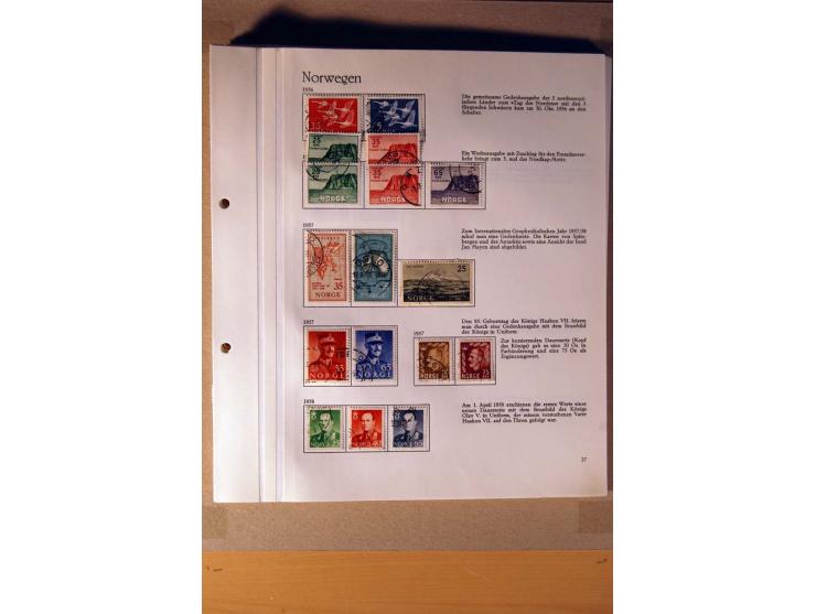 1851/1978, vorwiegend gestempelte Sammlung in "Sprechenden Behrens-Alben", dabei Dänemark Mi.-Nr. 3-6 gestempelt, 10 gestempe