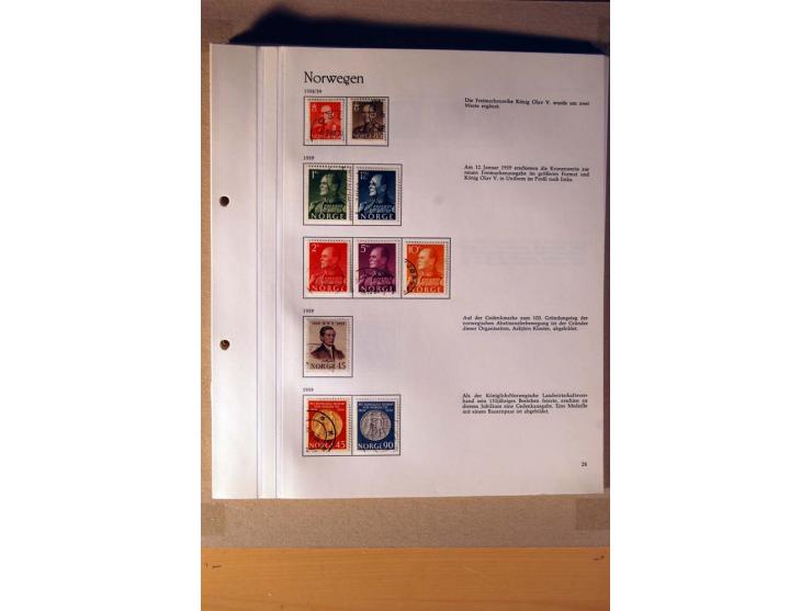 1851/1978, vorwiegend gestempelte Sammlung in "Sprechenden Behrens-Alben", dabei Dänemark Mi.-Nr. 3-6 gestempelt, 10 gestempe