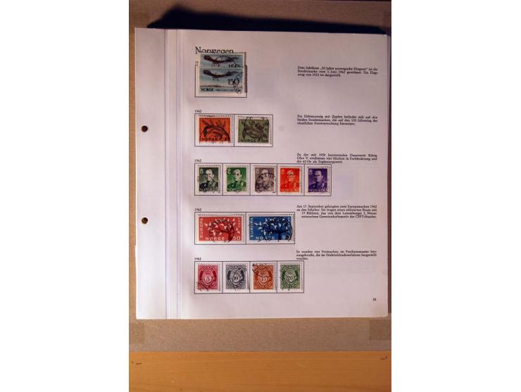1851/1978, vorwiegend gestempelte Sammlung in "Sprechenden Behrens-Alben", dabei Dänemark Mi.-Nr. 3-6 gestempelt, 10 gestempe