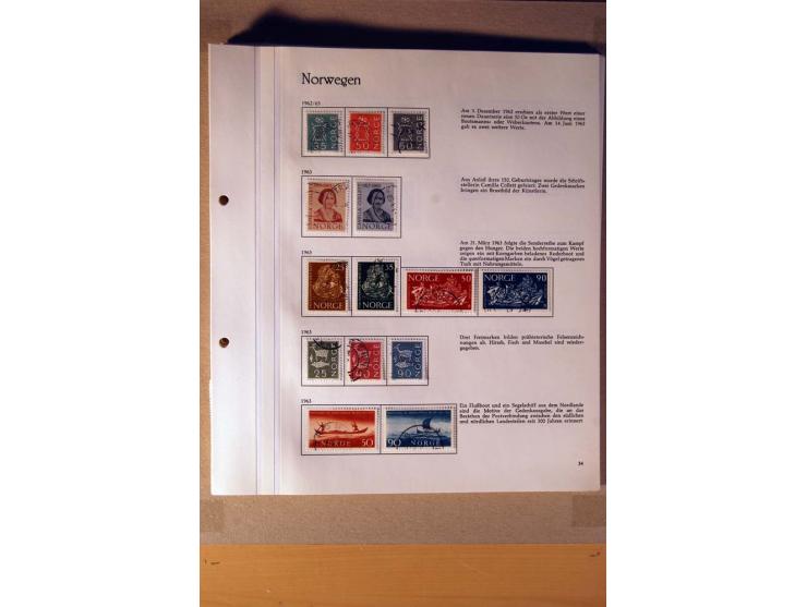 1851/1978, vorwiegend gestempelte Sammlung in "Sprechenden Behrens-Alben", dabei Dänemark Mi.-Nr. 3-6 gestempelt, 10 gestempe