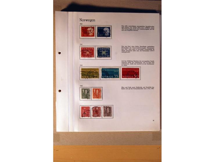 1851/1978, vorwiegend gestempelte Sammlung in "Sprechenden Behrens-Alben", dabei Dänemark Mi.-Nr. 3-6 gestempelt, 10 gestempe