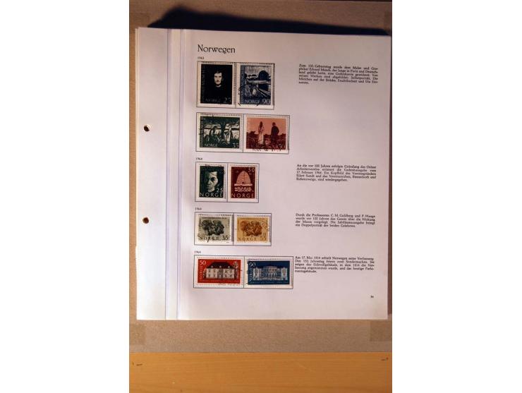 1851/1978, vorwiegend gestempelte Sammlung in "Sprechenden Behrens-Alben", dabei Dänemark Mi.-Nr. 3-6 gestempelt, 10 gestempe