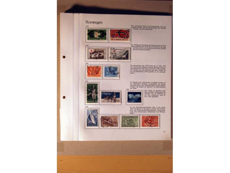 1851/1978, vorwiegend gestempelte Sammlung in "Sprechenden Behrens-Alben", dabei Dänemark Mi.-Nr. 3-6 gestempelt, 10 gestempe