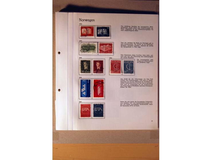 1851/1978, vorwiegend gestempelte Sammlung in "Sprechenden Behrens-Alben", dabei Dänemark Mi.-Nr. 3-6 gestempelt, 10 gestempe