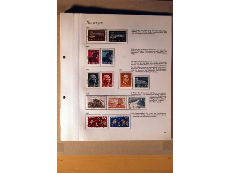 1851/1978, vorwiegend gestempelte Sammlung in "Sprechenden Behrens-Alben", dabei Dänemark Mi.-Nr. 3-6 gestempelt, 10 gestempe