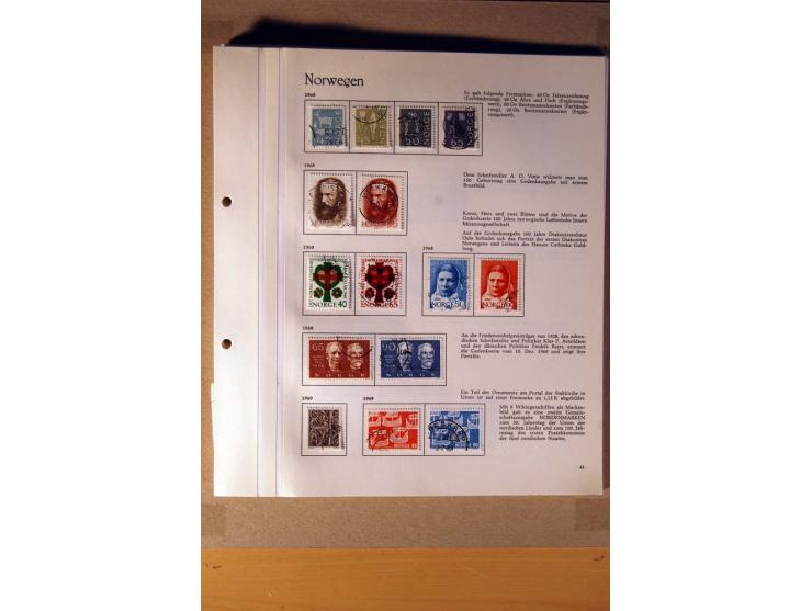 1851/1978, vorwiegend gestempelte Sammlung in "Sprechenden Behrens-Alben", dabei Dänemark Mi.-Nr. 3-6 gestempelt, 10 gestempe