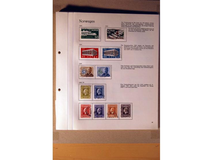 1851/1978, vorwiegend gestempelte Sammlung in "Sprechenden Behrens-Alben", dabei Dänemark Mi.-Nr. 3-6 gestempelt, 10 gestempe