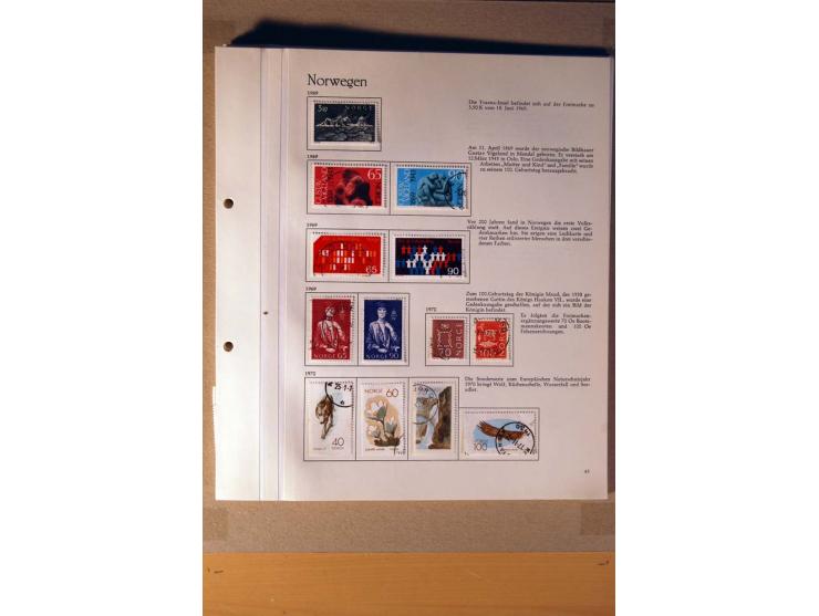 1851/1978, vorwiegend gestempelte Sammlung in "Sprechenden Behrens-Alben", dabei Dänemark Mi.-Nr. 3-6 gestempelt, 10 gestempe