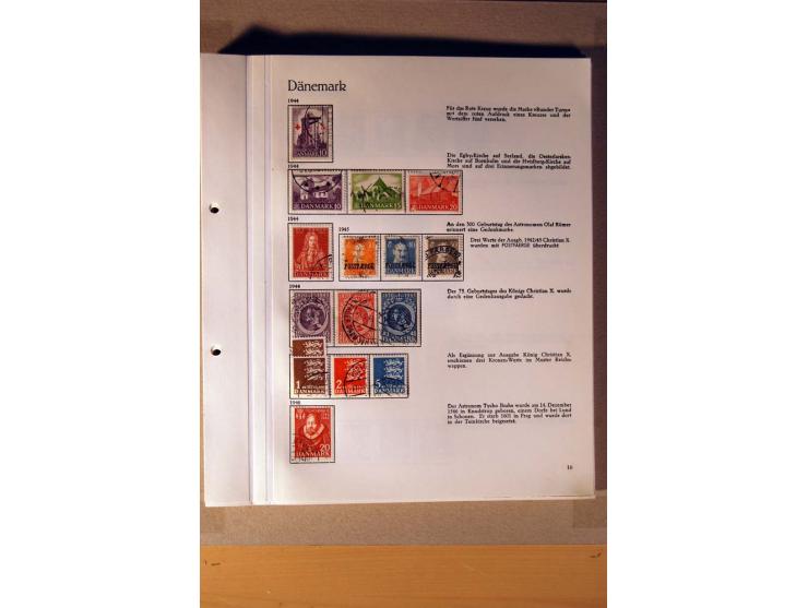 1851/1978, vorwiegend gestempelte Sammlung in "Sprechenden Behrens-Alben", dabei Dänemark Mi.-Nr. 3-6 gestempelt, 10 gestempe