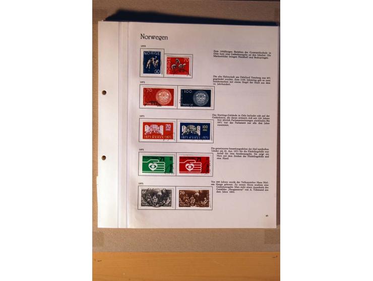 1851/1978, vorwiegend gestempelte Sammlung in "Sprechenden Behrens-Alben", dabei Dänemark Mi.-Nr. 3-6 gestempelt, 10 gestempe