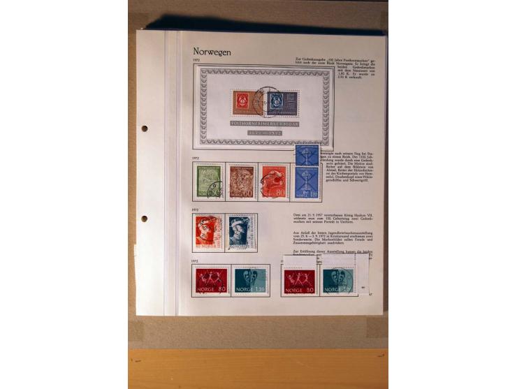 1851/1978, vorwiegend gestempelte Sammlung in "Sprechenden Behrens-Alben", dabei Dänemark Mi.-Nr. 3-6 gestempelt, 10 gestempe
