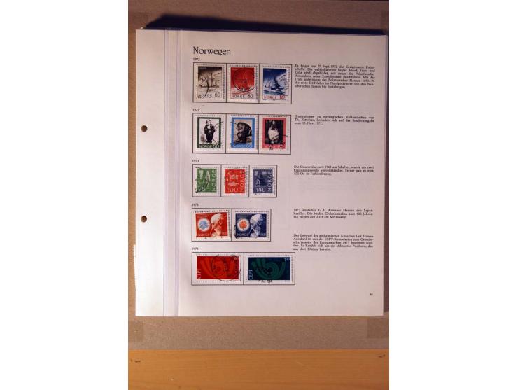 1851/1978, vorwiegend gestempelte Sammlung in "Sprechenden Behrens-Alben", dabei Dänemark Mi.-Nr. 3-6 gestempelt, 10 gestempe