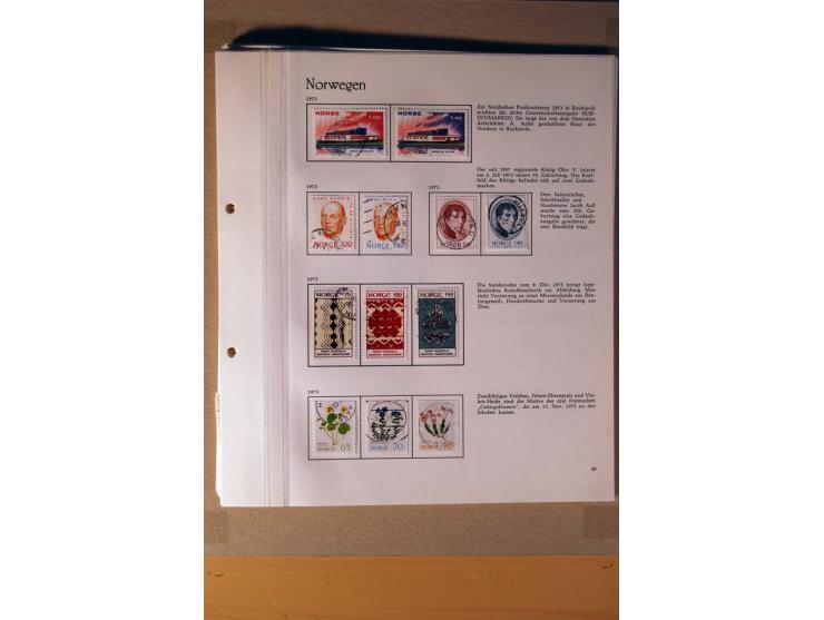 1851/1978, vorwiegend gestempelte Sammlung in "Sprechenden Behrens-Alben", dabei Dänemark Mi.-Nr. 3-6 gestempelt, 10 gestempe