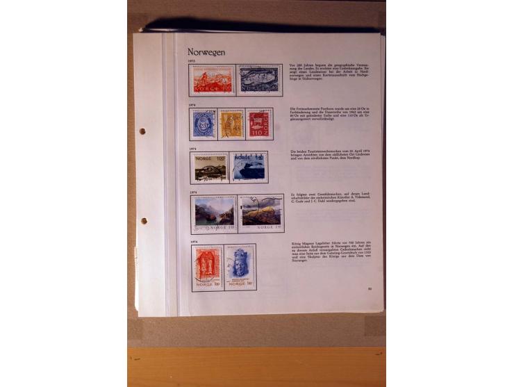 1851/1978, vorwiegend gestempelte Sammlung in "Sprechenden Behrens-Alben", dabei Dänemark Mi.-Nr. 3-6 gestempelt, 10 gestempe