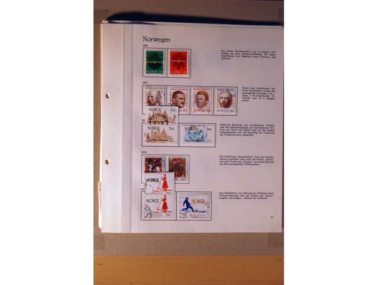 1851/1978, vorwiegend gestempelte Sammlung in "Sprechenden Behrens-Alben", dabei Dänemark Mi.-Nr. 3-6 gestempelt, 10 gestempe