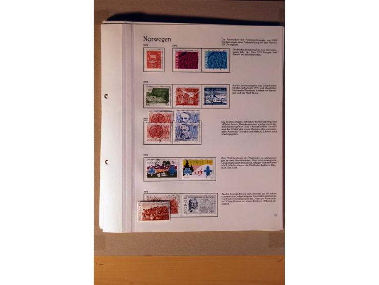 1851/1978, vorwiegend gestempelte Sammlung in "Sprechenden Behrens-Alben", dabei Dänemark Mi.-Nr. 3-6 gestempelt, 10 gestempe
