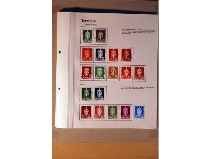 1851/1978, vorwiegend gestempelte Sammlung in "Sprechenden Behrens-Alben", dabei Dänemark Mi.-Nr. 3-6 gestempelt, 10 gestempe