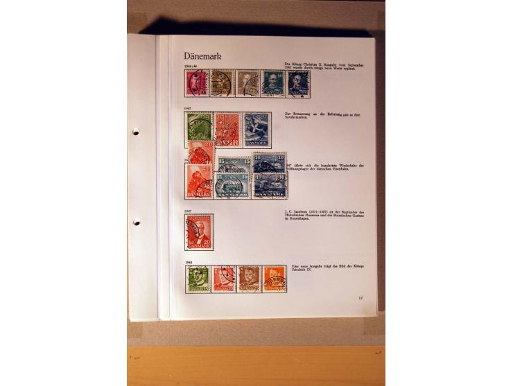 1851/1978, vorwiegend gestempelte Sammlung in "Sprechenden Behrens-Alben", dabei Dänemark Mi.-Nr. 3-6 gestempelt, 10 gestempe