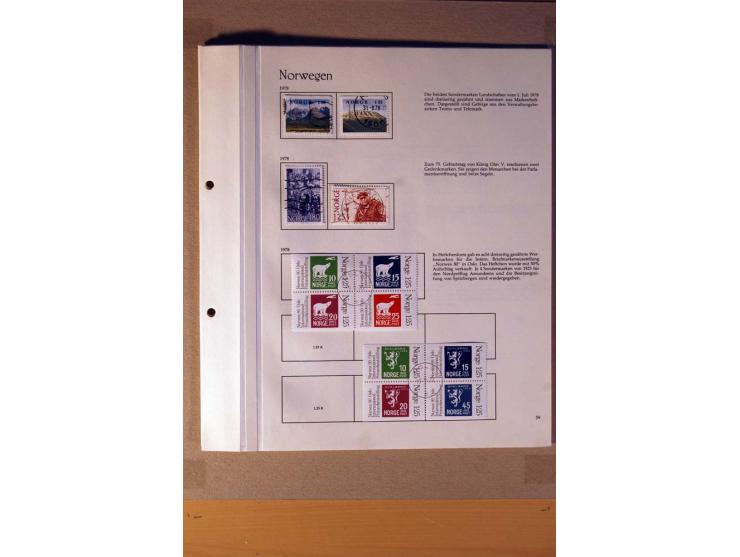 1851/1978, vorwiegend gestempelte Sammlung in "Sprechenden Behrens-Alben", dabei Dänemark Mi.-Nr. 3-6 gestempelt, 10 gestempe