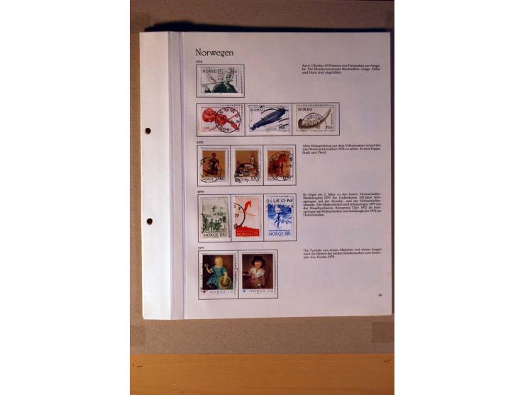 1851/1978, vorwiegend gestempelte Sammlung in "Sprechenden Behrens-Alben", dabei Dänemark Mi.-Nr. 3-6 gestempelt, 10 gestempe