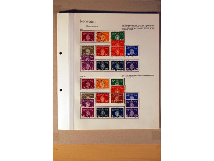 1851/1978, vorwiegend gestempelte Sammlung in "Sprechenden Behrens-Alben", dabei Dänemark Mi.-Nr. 3-6 gestempelt, 10 gestempe