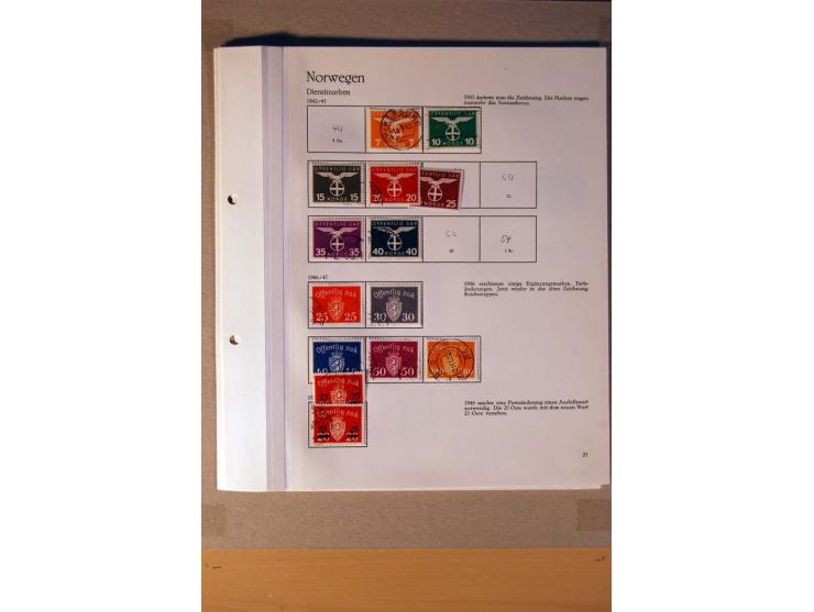 1851/1978, vorwiegend gestempelte Sammlung in "Sprechenden Behrens-Alben", dabei Dänemark Mi.-Nr. 3-6 gestempelt, 10 gestempe