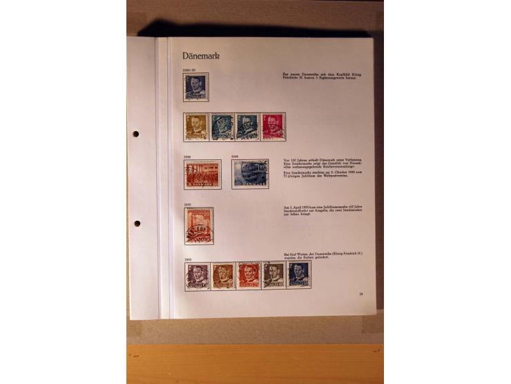 1851/1978, vorwiegend gestempelte Sammlung in "Sprechenden Behrens-Alben", dabei Dänemark Mi.-Nr. 3-6 gestempelt, 10 gestempe